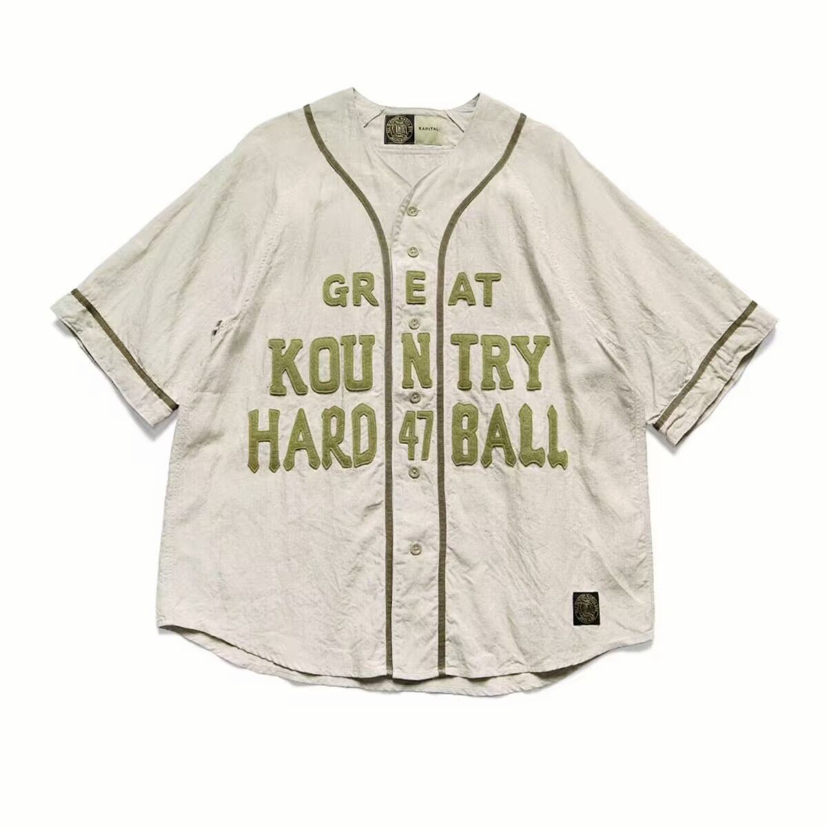 KAPITAL (キャピタル) linen baseball shirt リネンシャツ ベース
