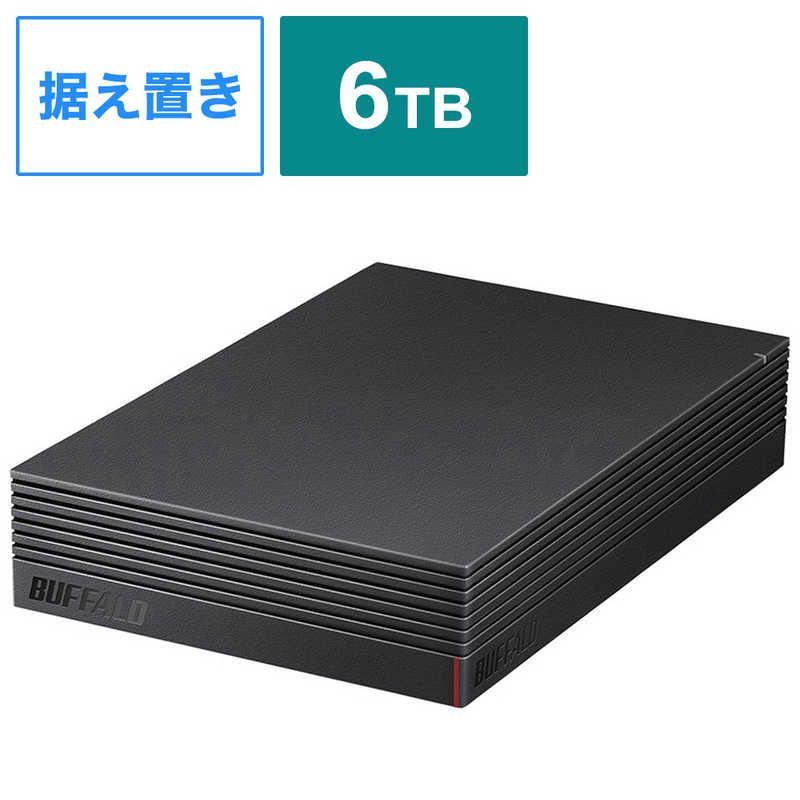 【新品 未使用 未開梱】BUFFALO　外付けＨＤＤ　テレビ・レコーダー録画用　ブラック　［据え置き型　／６ＴＢ］　HD-CD6U3-BA