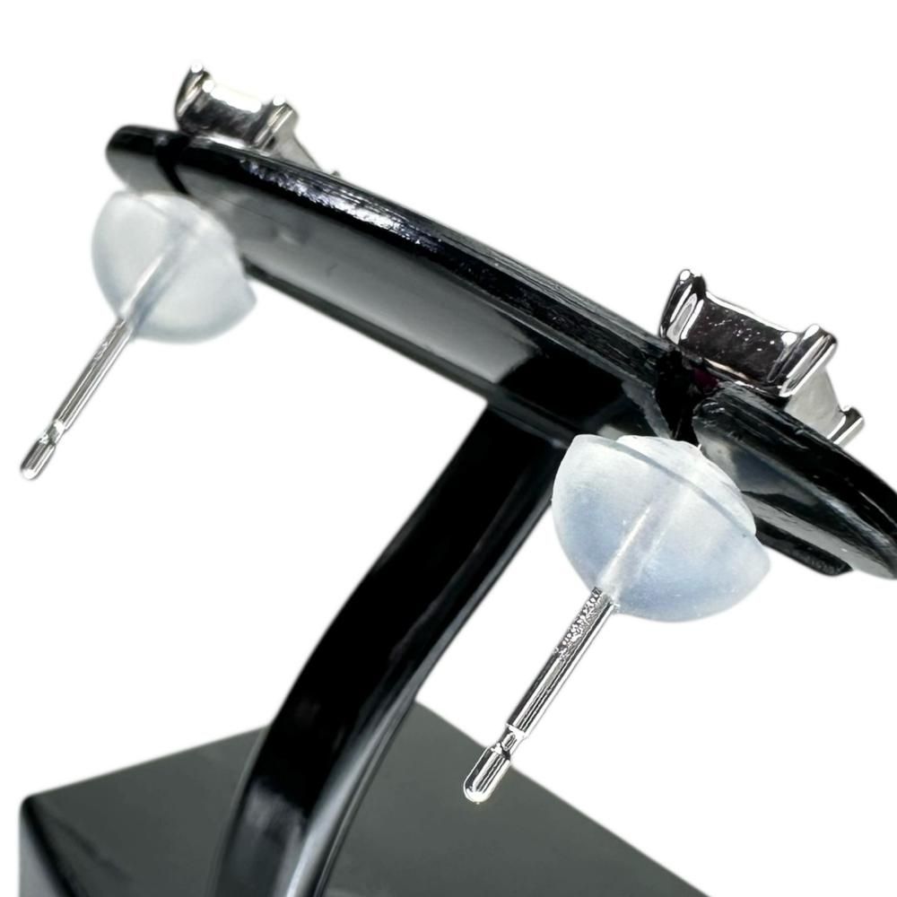 ルビー(ミステリーセッティング) 計0.21×2ct ピアス K18WG