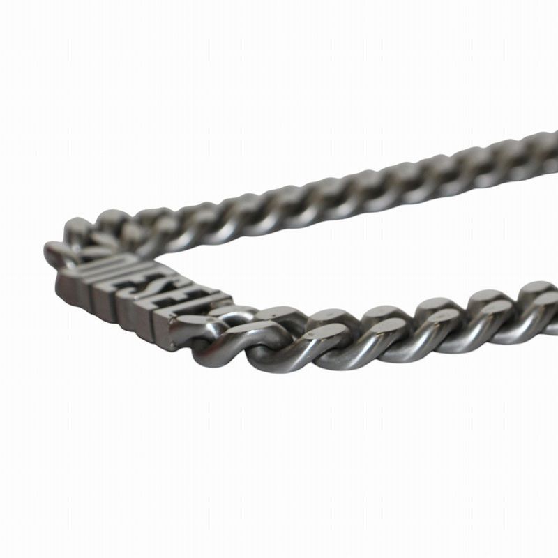 ディーゼル DIESEL ネックレス 喜平チェーン ロゴ シルバーカラー