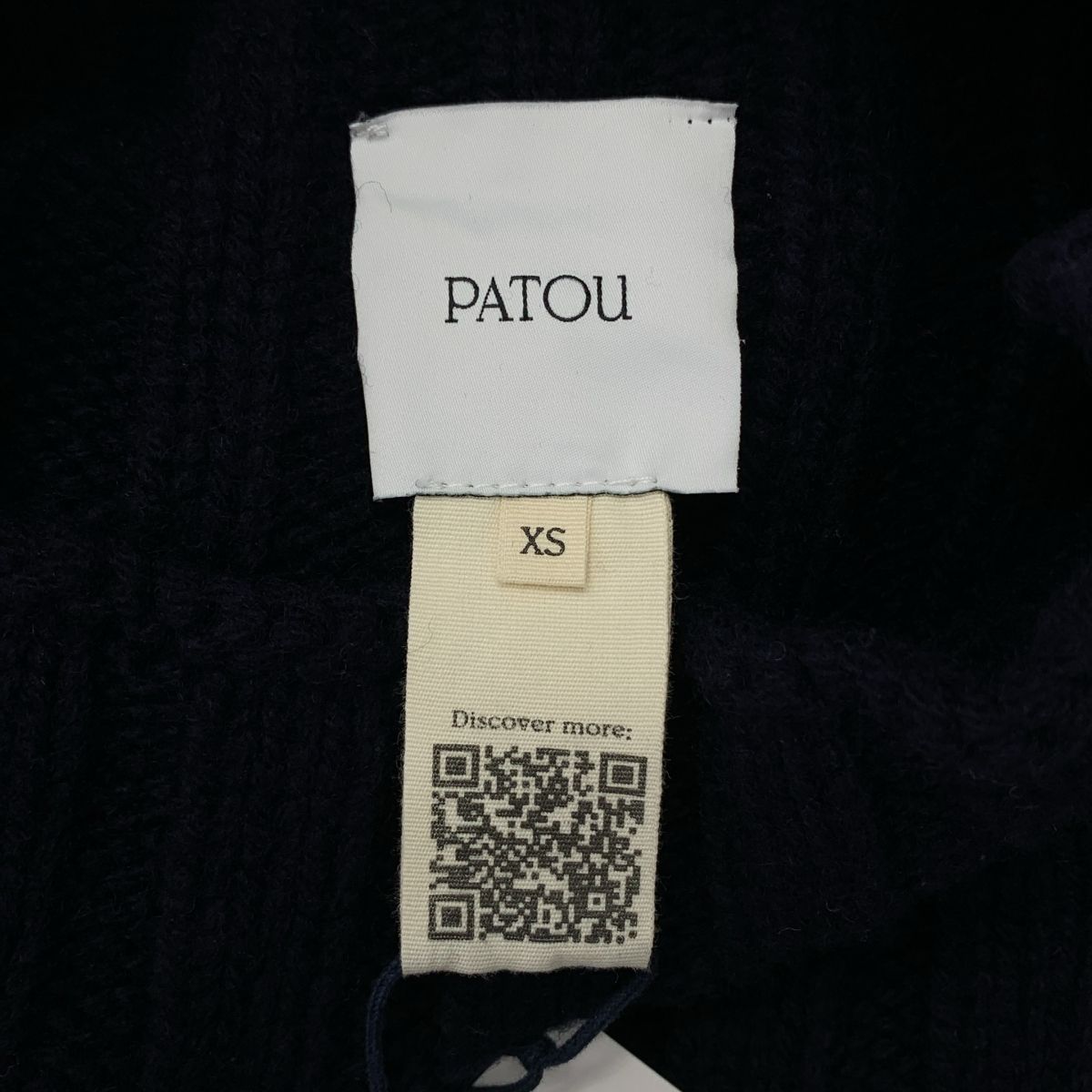 美品】 PATOU / パトゥ | ウール ワンポイントロゴ ハイネック リブ