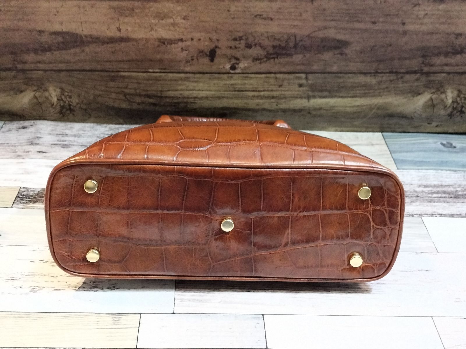 vintage BALLY バリー　ブラウンレザー ハンドバッグ 中型 VINTAGE BALLY/バリー】ハンドバッグ（ハンドバッグ