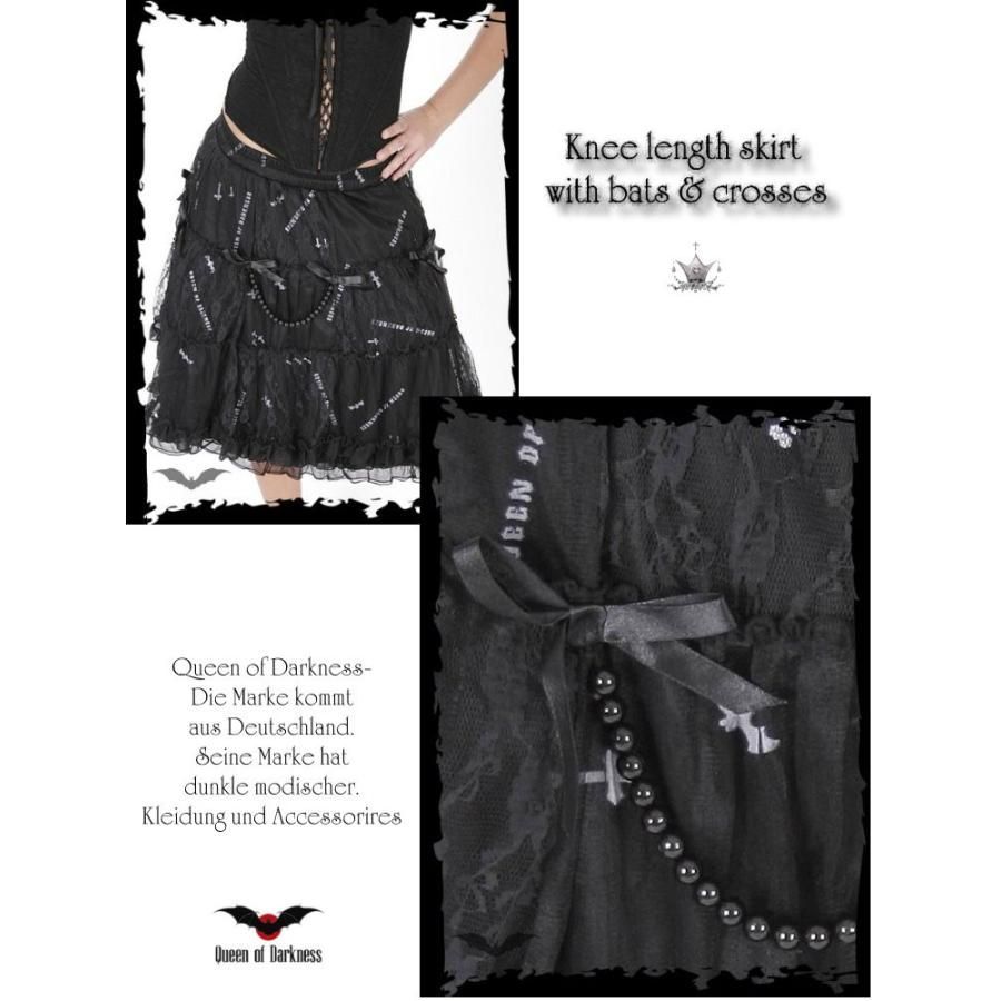 ゴシック&ロリータ ファッション 蝙蝠&レース&リボンスカート 服 レディース 送料無料|wosk088