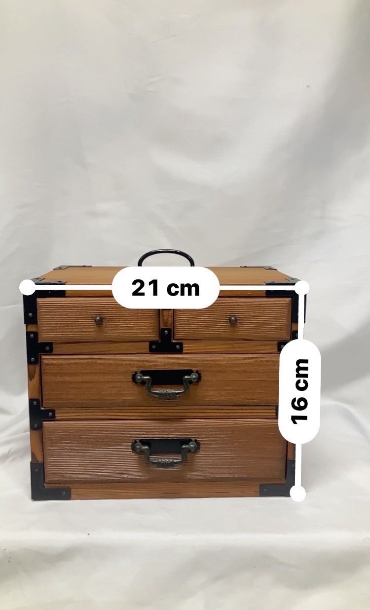 和家具 小物入れ 小引き出し 木製 三段  ビンテージ 684 日本製 小引き出し アンティーク 木製 杉 3段 姫タンス 小