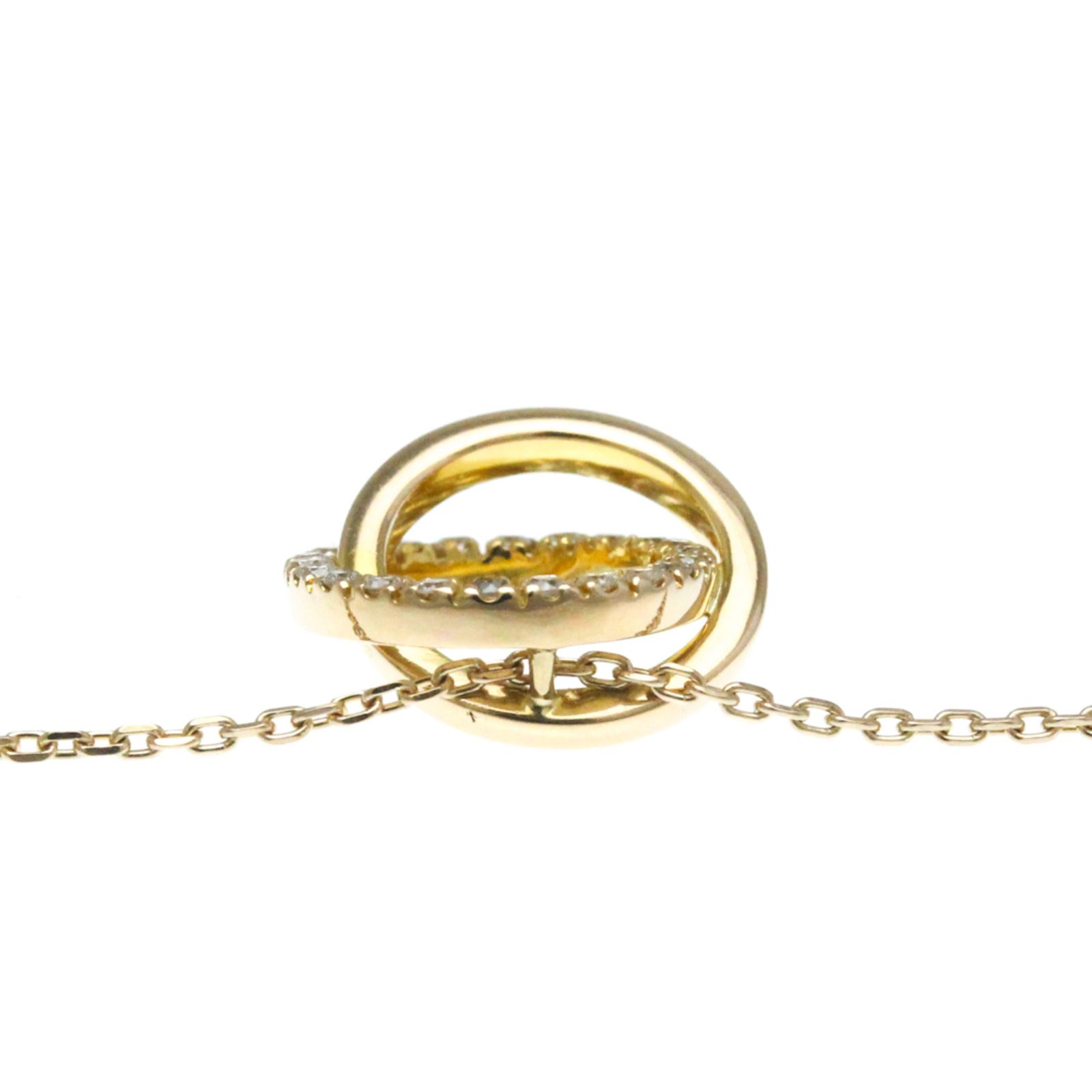 Vendome Aoyama ダブルサークル　ダイヤモンドネックレス Vendome Aoyama】ヴァンドーム青山『K18PG ダブルサークル