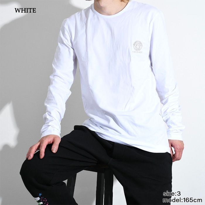 VERSACE クルーネック ロングTシャツ 2枚セット - メルカリ