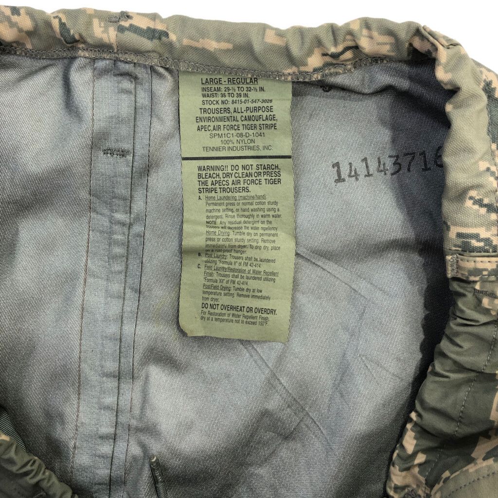 00年代 米軍実物 U.S.AIRFORCE APECS GORETEX パンツ ミリタリー
