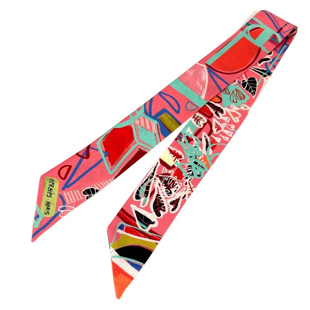 HERMES エルメス スカーフ ツイリー ツィリー シルク ピンク - メルカリ 