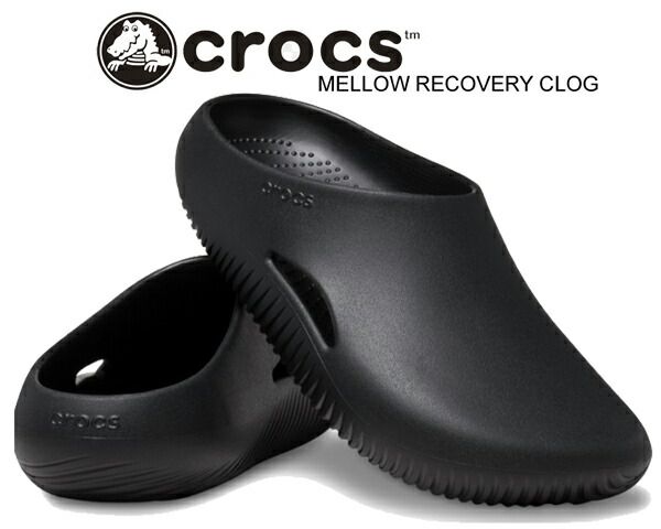 クロックス メロウ リカバリー クロッグ crocs MELLOW RECOVERY CLOG BLACK 208493-001 ブラック サンダル ライトライド フォーム チル シューズ ミュール