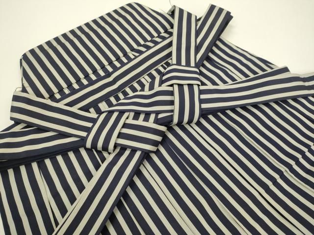 平和屋着物 男性 馬乗り袴 縞 正絹 DAAV3400du