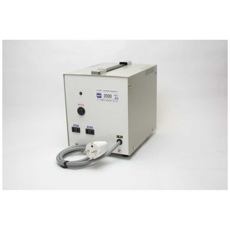 送料無料 ♥ 未開梱 日章工業 ダウントランス 降圧 変圧器 容量 2000W NDF-2000EX