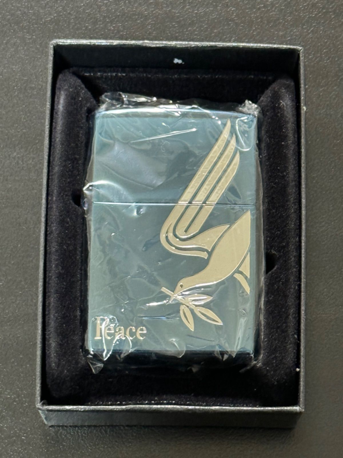 zippo Peace ブルーチタン シルバー 刻印 限定品 たばこメーカー 2007年製 ピース 懸賞品 PEACE デットストック ケース 保証書  - メルカリ