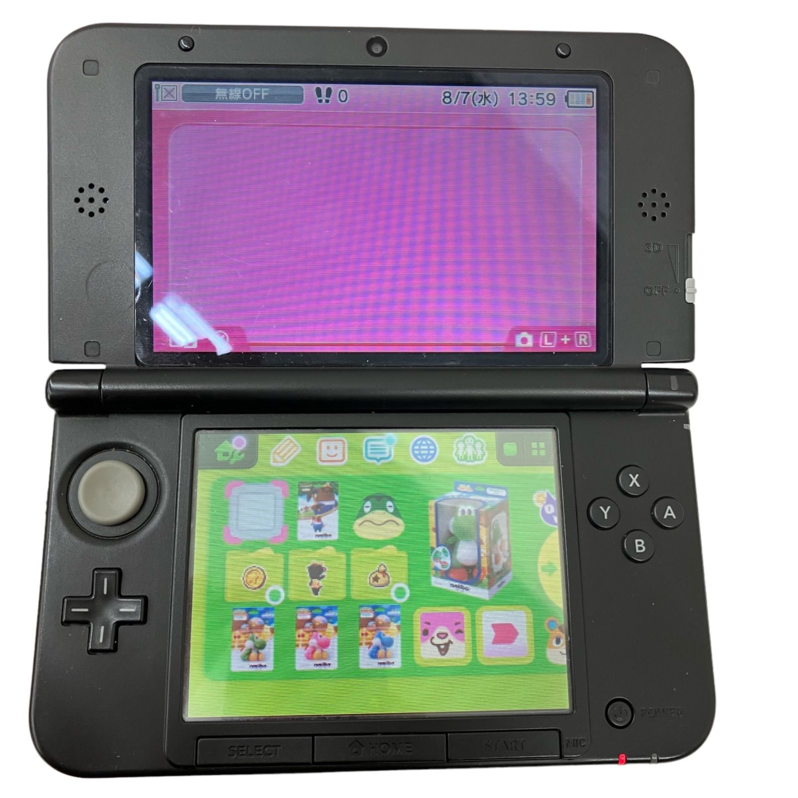 Nintendo 3DS LL ゴアマガラブラック 動作品