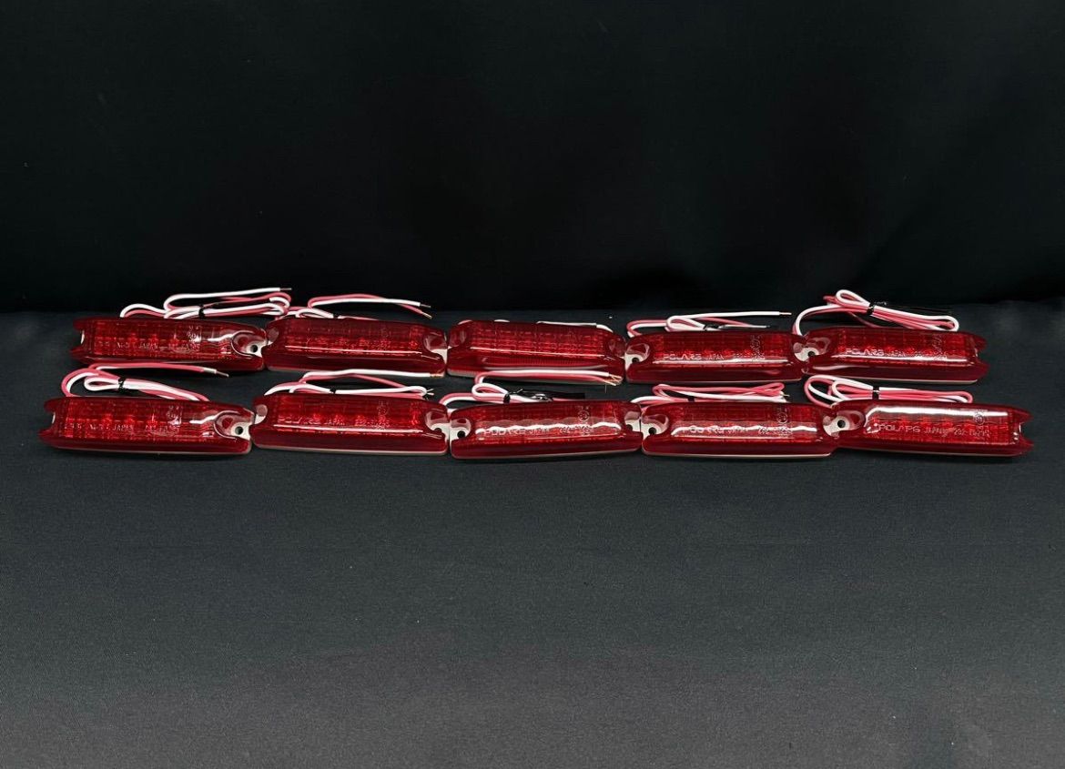 25570 ポラーグ レッド 10個 赤 LED車高灯 24V 2型 マーカーランプ リニューアル 日星工業株式会社 POLARG デコトラ アート レトロ トラックショップASC