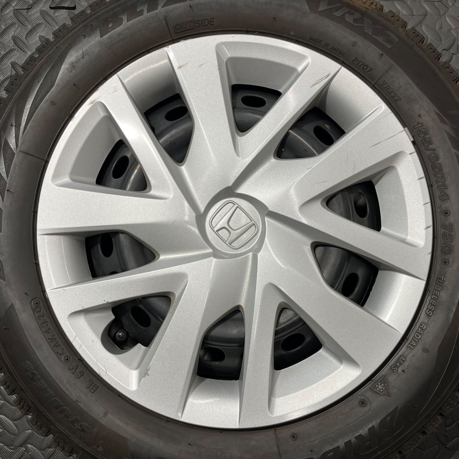 20年 155 65R14 ブリヂストン ブリザックVRX2 ホンダ JF3 N-BOX N-WGN N-ONE スタッドレスタイヤ