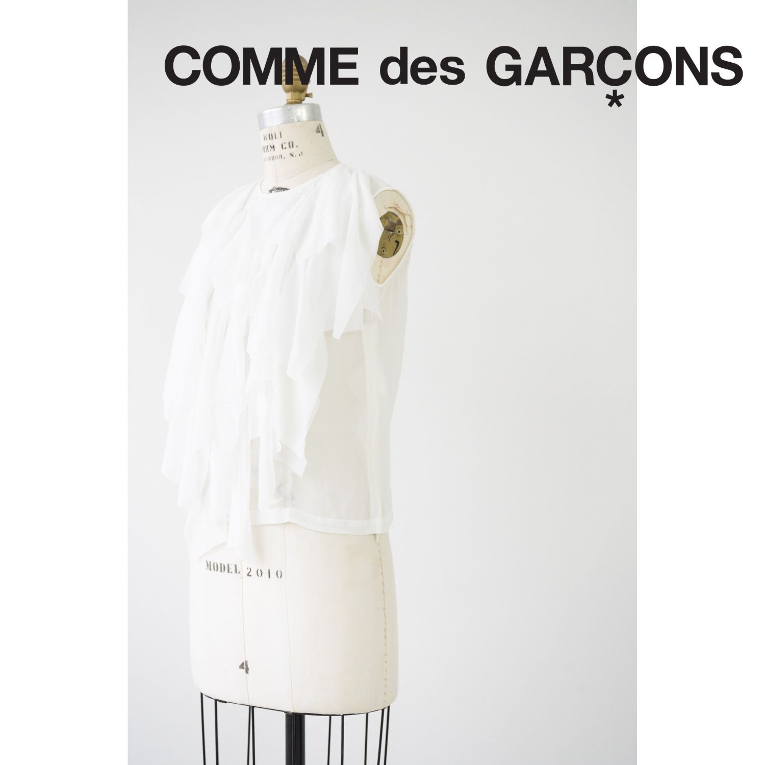 COMME des GARCONS コムデギャルソン フリル ノースリーブ シャツ