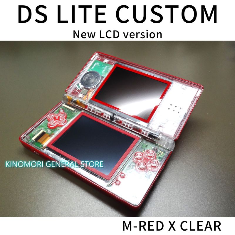 DS LITE CUSTOM M-RED X CLEAR NEW LCD Ver - メルカリ