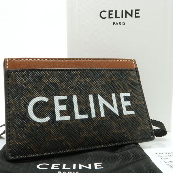 CELINE カードホルダー 10B702CLY.04LU トリオンフキャンバス カード ...