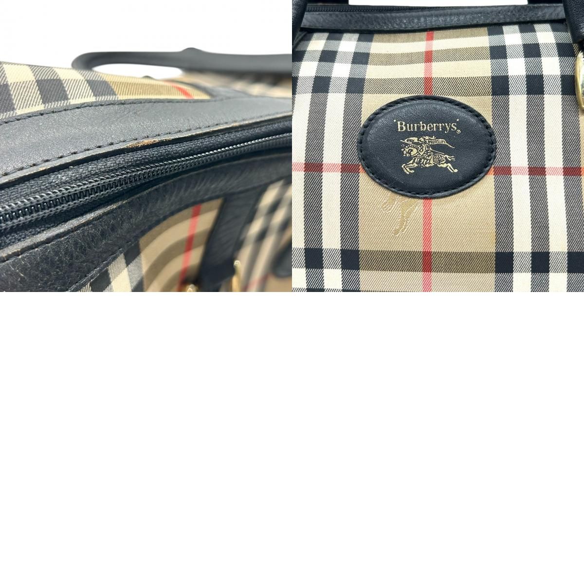 美品　Burberrys ヴィンテージ　ボストンバッグ　ホースロゴ　ノバチェック バーバリー ノバチェック BURBERRY Burberrys ボストンバッグ
