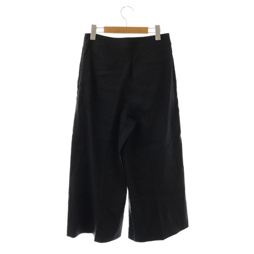 セオリー Theory 24SS GOOD CRUNCH W SHRKN PATCH UL WIDE CROP PANT T パンツスーツ セットアップ ジャケット ワイドパンツ リネン混 0 2 チャコールブラック ES OS MAAHADDERANG_COM