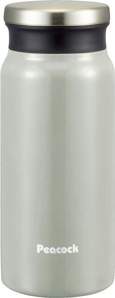 アッシュホワイト_400ml_直飲み ピーコック魔法瓶工業(The-peacock) ピーコック魔法瓶 水筒 400ml 保温 保冷 マグボトル 魔法瓶 ホワイト AMZ-40-WH