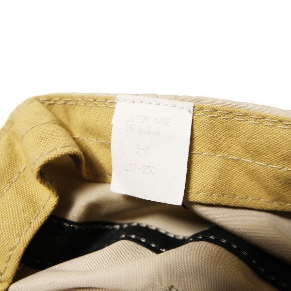 90's USA製 フィルソン FILSON ロゴ刺繍入り 6パネル キャップ (S-M) タン レザーベルト 90年代 アメリカ製 旧タグ オールド 帽子 90's USA製 フィルソン FILSON ロゴ刺繍入り 6パネル キャップ