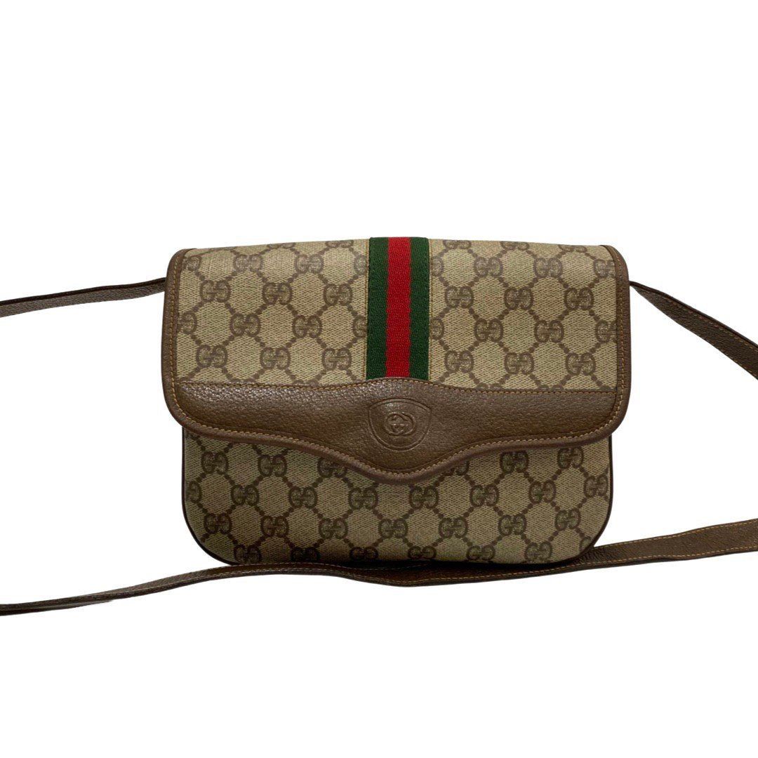 極 美品 GUCCI オールドグッチ ヴィンテージ シェリーライン GG ロゴ