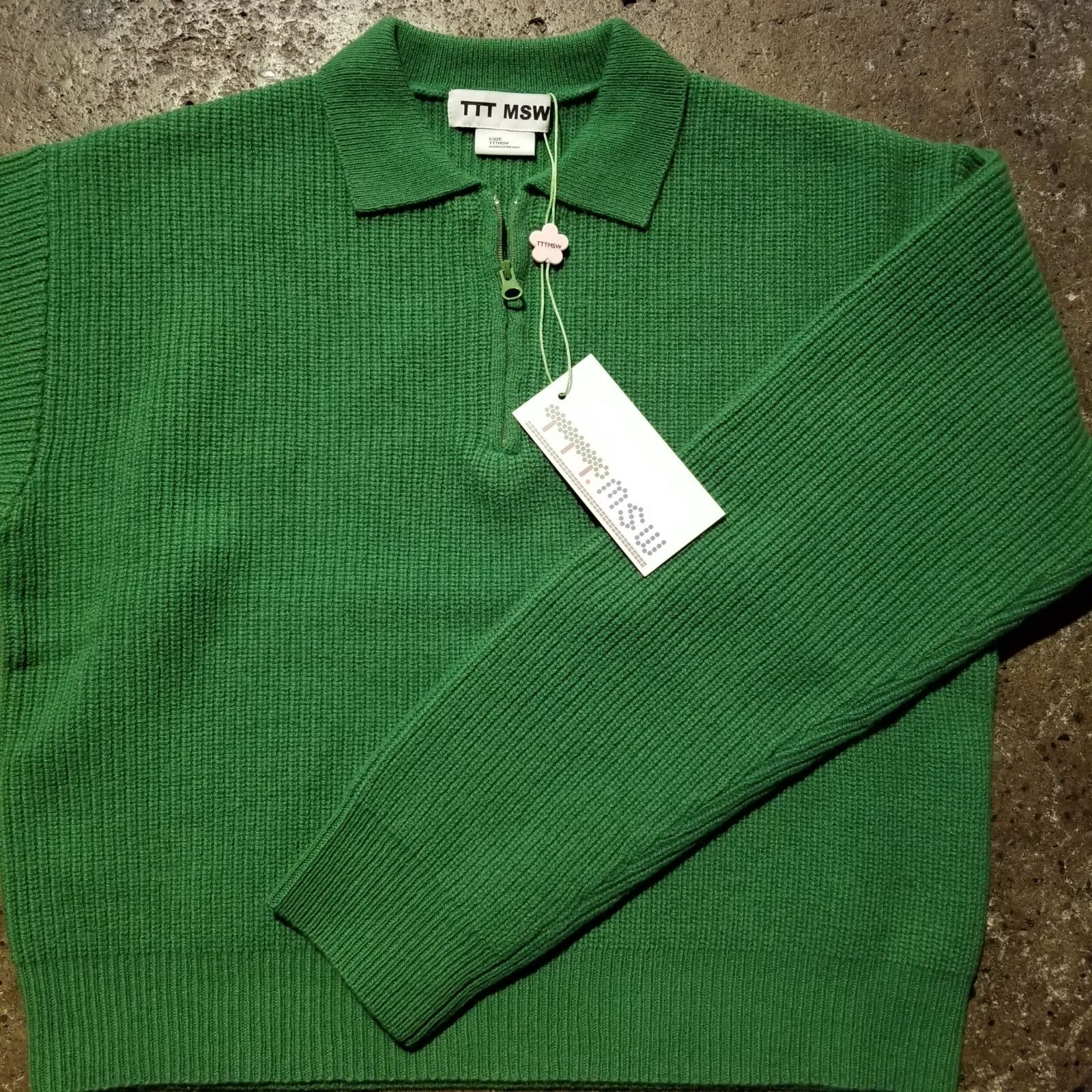 TTT MSW 24aw Zipup knit polo shirt S ティー モダンストリート