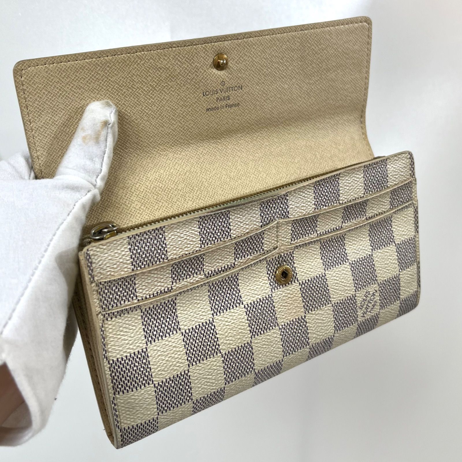 ◼️LOUIS VUITTON◼️ ダミエアズール ポルトフォイユ・サラ 長財布