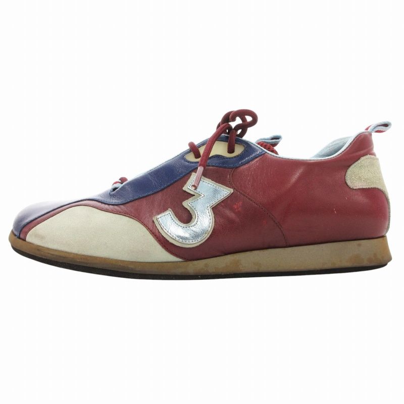 ミュウミュウ miumiu ヴィンテージ レザースニーカー シューズ 切替 37