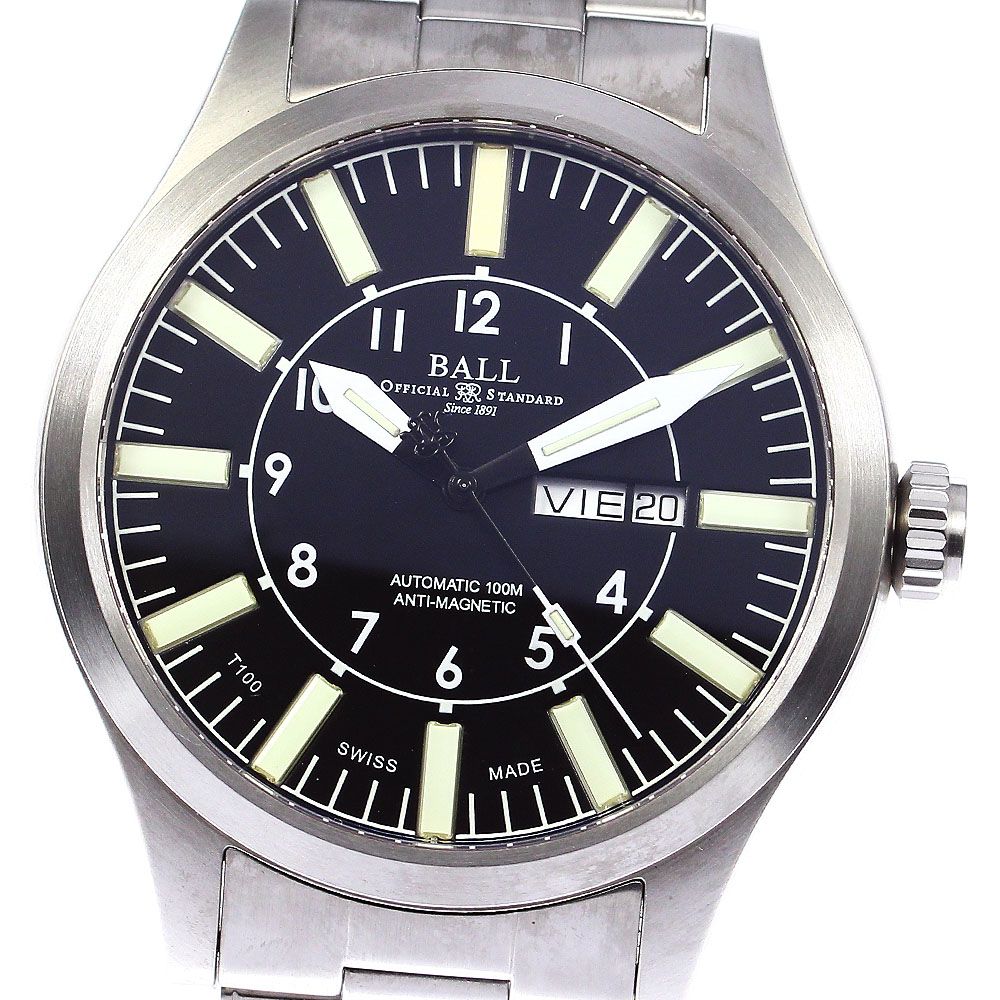 ボールウォッチ BALLWATCH NM1080C エンジニアマスターII デイデイト 自動巻き メンズ美品保証書付き_798629