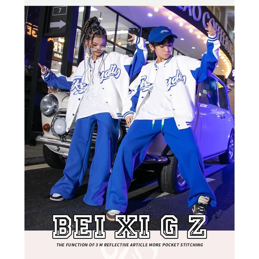 3点セットキッズ ダンス衣装 ガールズ ジャズダンス 韓国 HIPHOP ロックダンス衣装 キッズダンス 子供 JAZZ DANCE スーツ ベスト スラックス ブルー ホワイトbainian02 WWW_OLIVIERBERNSTEIN_COM