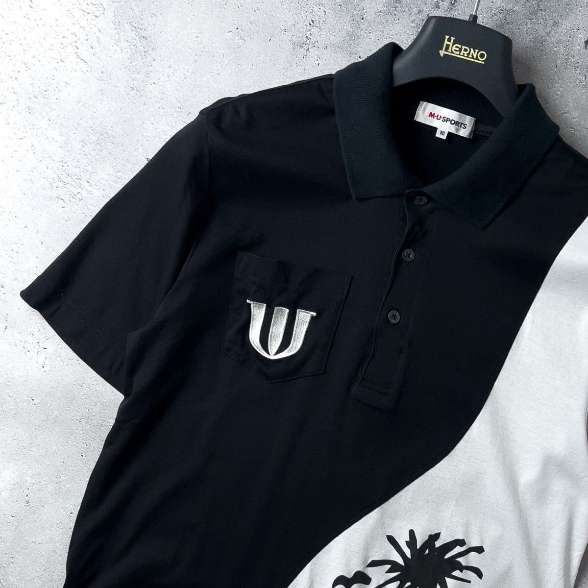 美品 MU SPORTS ミエコウエサコ ポケット付き 半袖 ポロシャツ