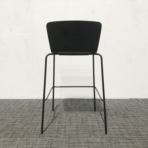 ハイチェア ライブス カフェチェア オカムラ ブラック ダークグレー