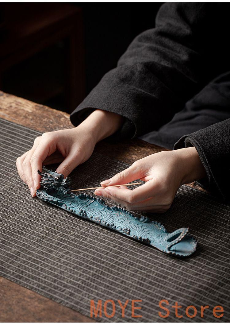 銅器 竜線香挿し 香炉 香託 卸売 茶道具 香道具 工芸品 美術品 置物zw0829