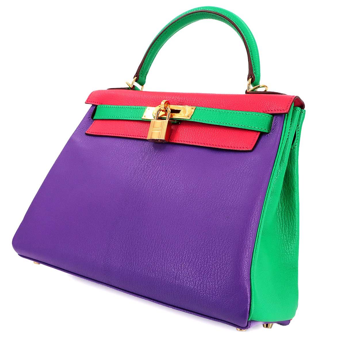 エルメス ハンドバッグ 美品 ケリー28 ブーゲンビリア HERMES