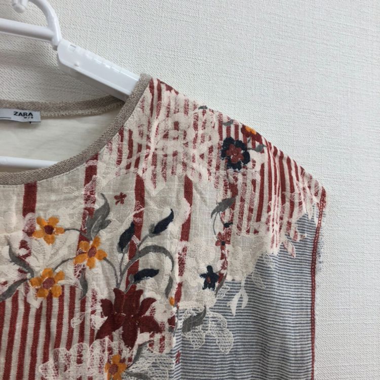 ZARA】ザラ S 半袖Tシャツ Tシャツ 柄 レディース トップス