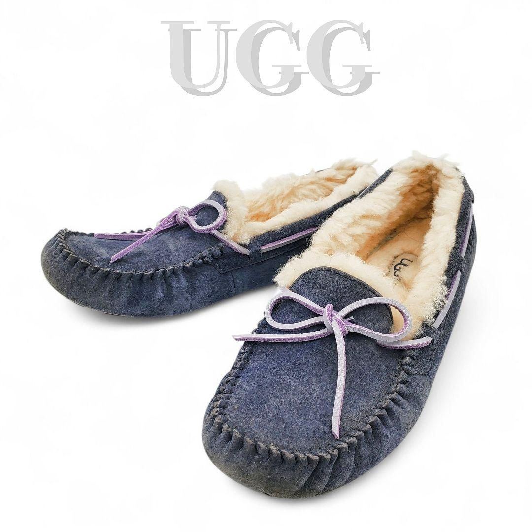 UGG ムートンモカシン パープルレディース UGG - アグ モカシン シューズ 靴 レディース 25サイズ パープル UGGの
