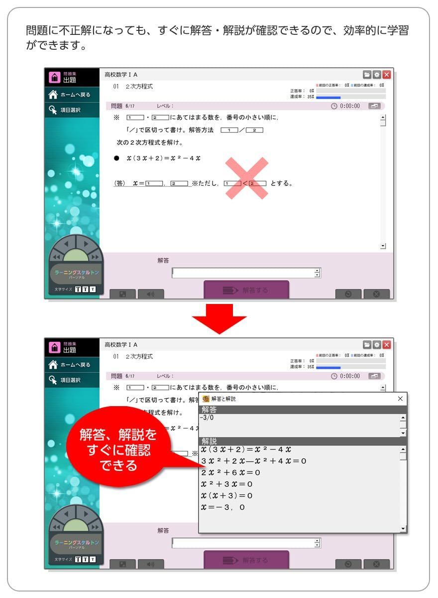 media5 ラーニングスケルトンパーソナル 高校数学I･A Windows対応 VETTDRUCK_DE