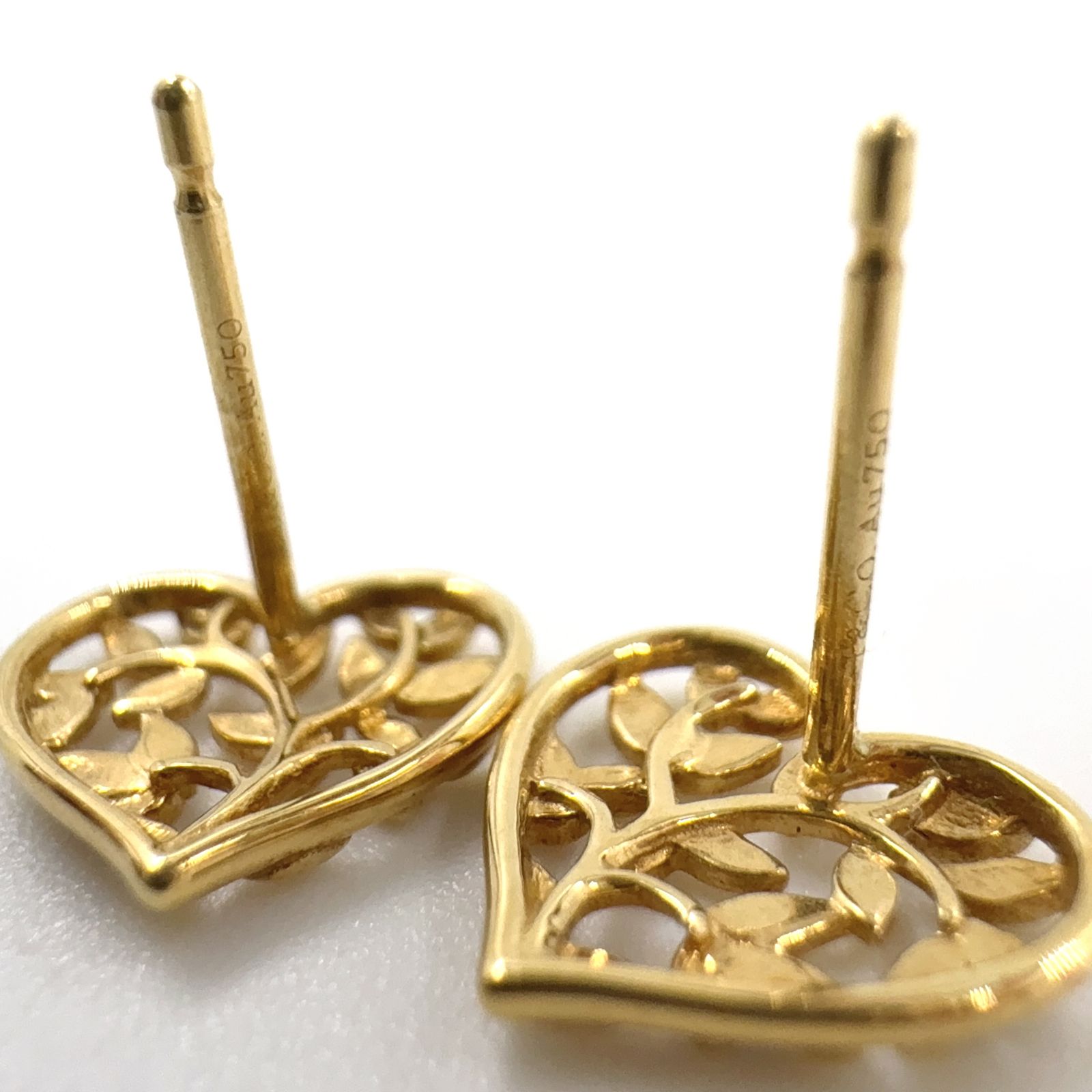 ティファニー オリーブリーフ ハート ピアス Tiffany & Co. - 極美品