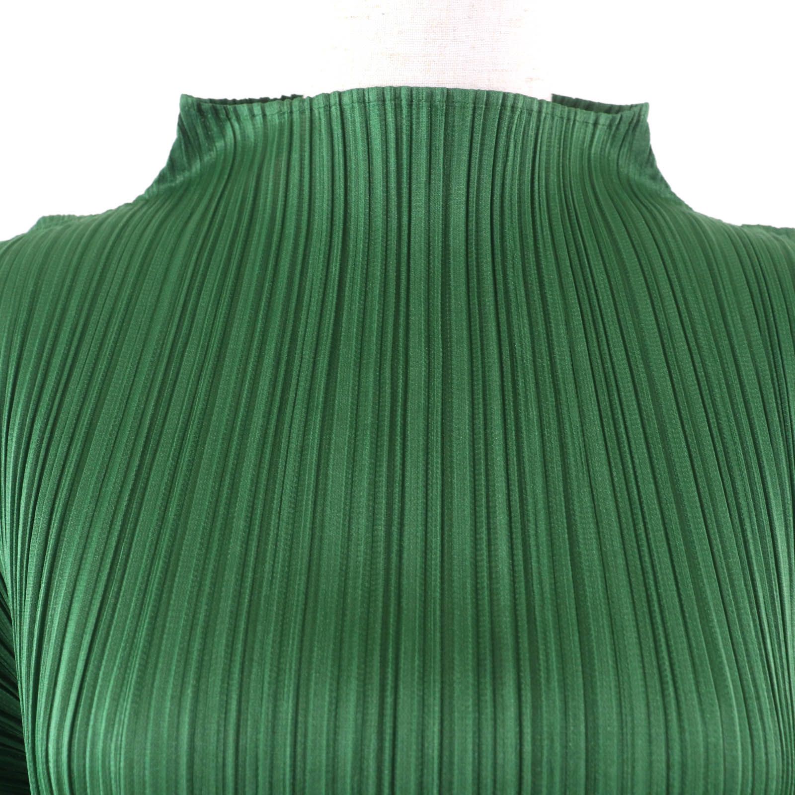 PLEATS PLEASE 長袖トップス ダークグリーン 試着のみ PLEATS PLEASE