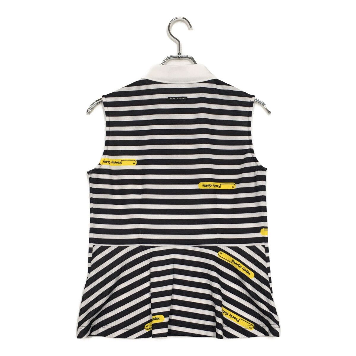 レディース パーリーゲイツ PEARLY GATES ノースリーブ 1 M 白×紺 ホワイト×ネイビー ボーダー