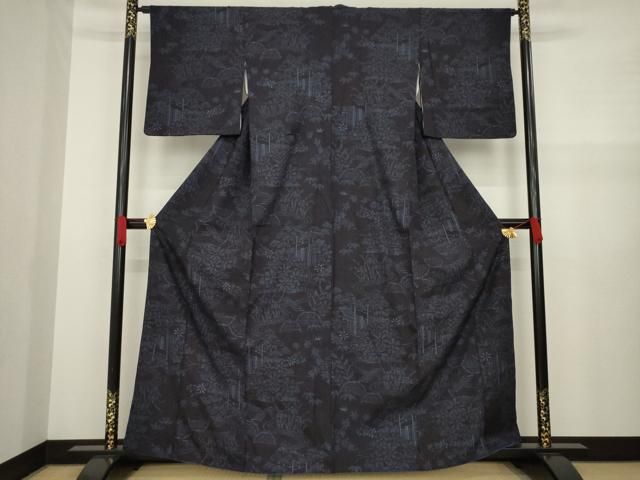 平和屋着物●結城紬　80亀甲　吉祥花文　正絹　逸品　CAAS0355th 平和屋着物○結城紬 80亀甲 吉祥花文 正絹 逸品 CAAS0355th