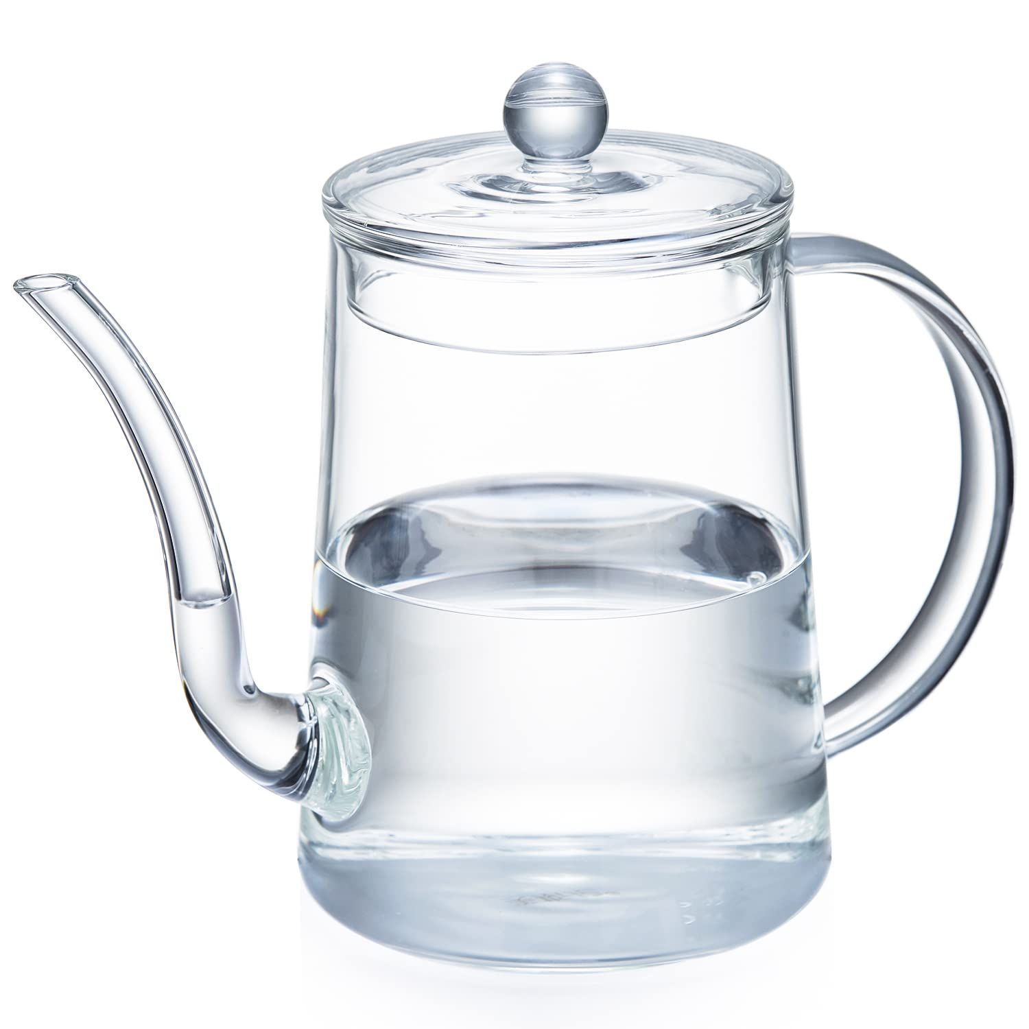 【特価商品】コーヒーポット 耐熱ガラス コーヒードリップポット 500ml ポカロティー ホウケイ酸ガラス製 ハンドドリップコーヒー用ドリップポット 細口グースネックポット 直火対応 POKALOTE