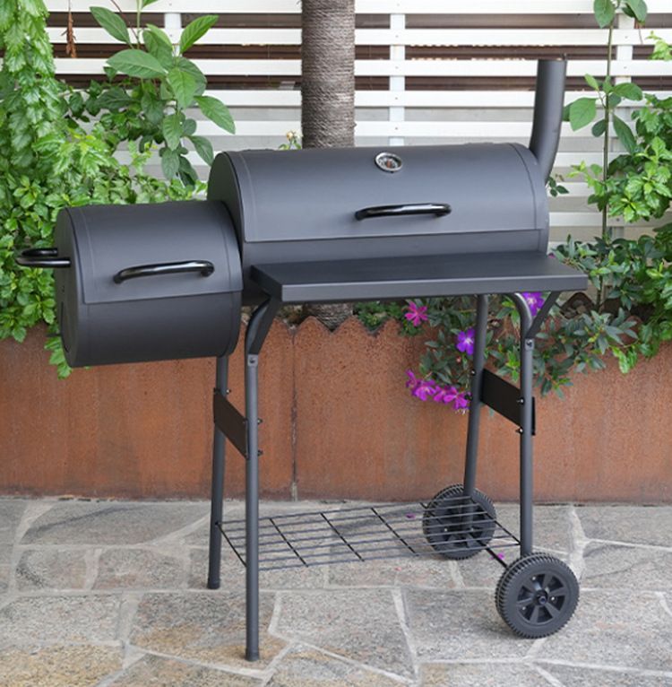 焼き肉グリル手押し車付き木炭焼き炉親子炉