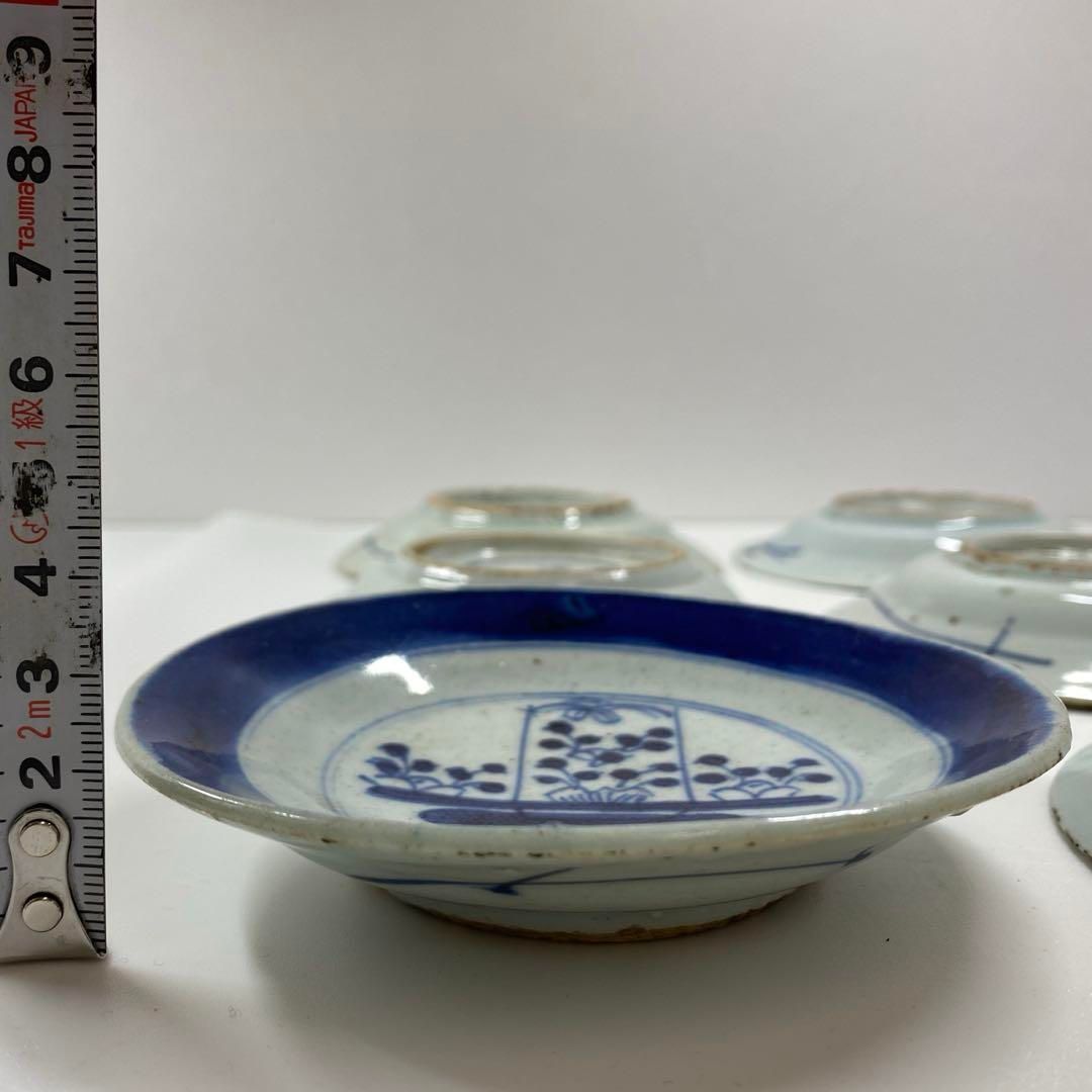 中国清朝時代 新渡青花皿6枚 木箱付 直径11.3㎝ 東Y6-1218④ - メルカリ