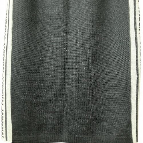 エムエスジーエム MSGM サイドライン ニット スカート 節約 黒 白  