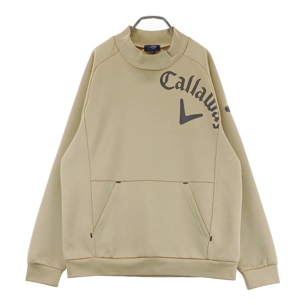 サイズ：L CALLAWAY キャロウェイ  モックネック スウェットトレーナー  カーキ系 [240101440509] ゴルフウェア メンズ ストスト サイズ：L CALLAWAY キャロウェイ モックネック スウェット