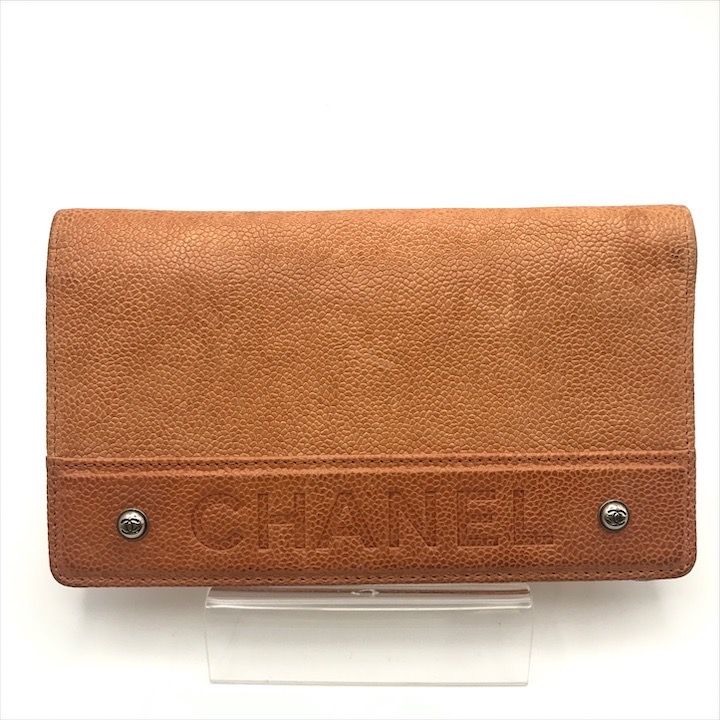 良品 CHANEL シャネル ココマーク ロゴ キャビアスキン スタッズ 2  