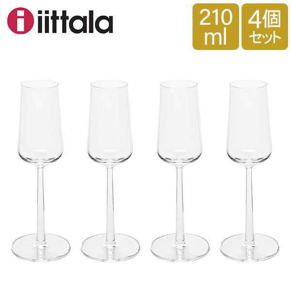 イッタラ iittala エッセンス シャンパングラス 210mL 4個セット Essence Champagne Glass 4pcs 1009139 | 6428501120579 シャンパン フルート 北欧 食器 ITT-0298-000